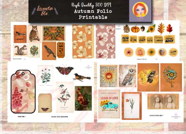 printable autumn folio