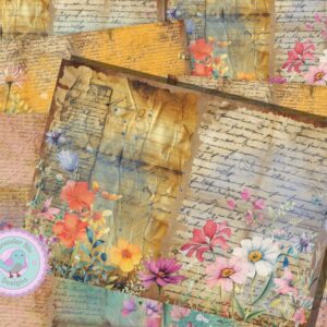 wildflowers junk journal kit