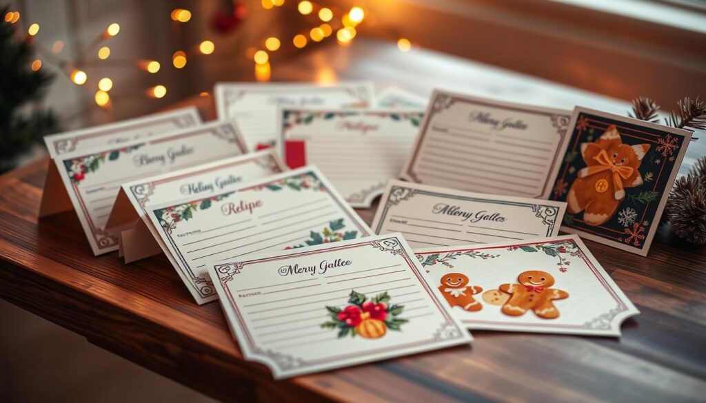 Christmas recipe cards