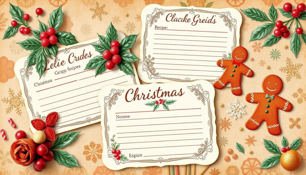 Vintage Christmas Recipe Cards