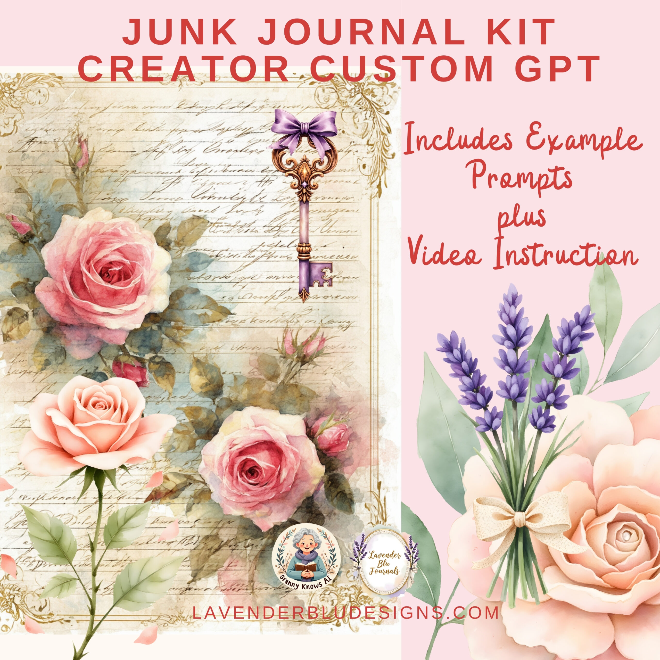ai etsy listing and junk journal kit prompt generator chatgpt seo prompts to create complete junk journal kits, clipart & printable products