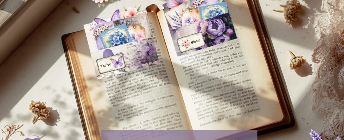 How to Assemble a Hidden Paperclip Bookmark Using the Lavender Bloom Reverie Printable Kit